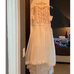 Brand new white high low dress